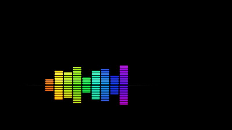 Colorful Audio Equalizer — Black, Minimalist
