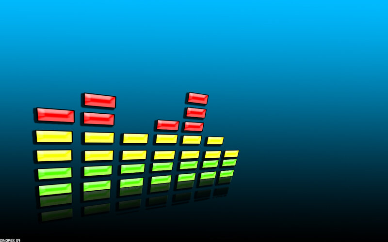 Colorful Audio Equalizer — Blue, Dynamic, Digital Art