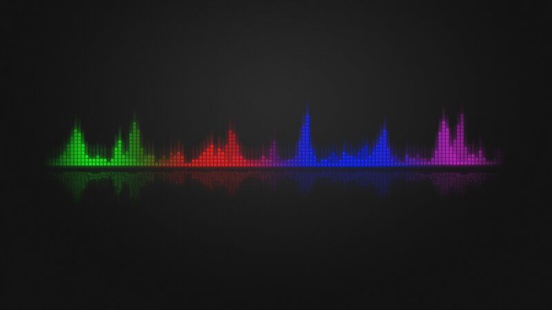 Colorful Audio Equalizer — Green, Dark