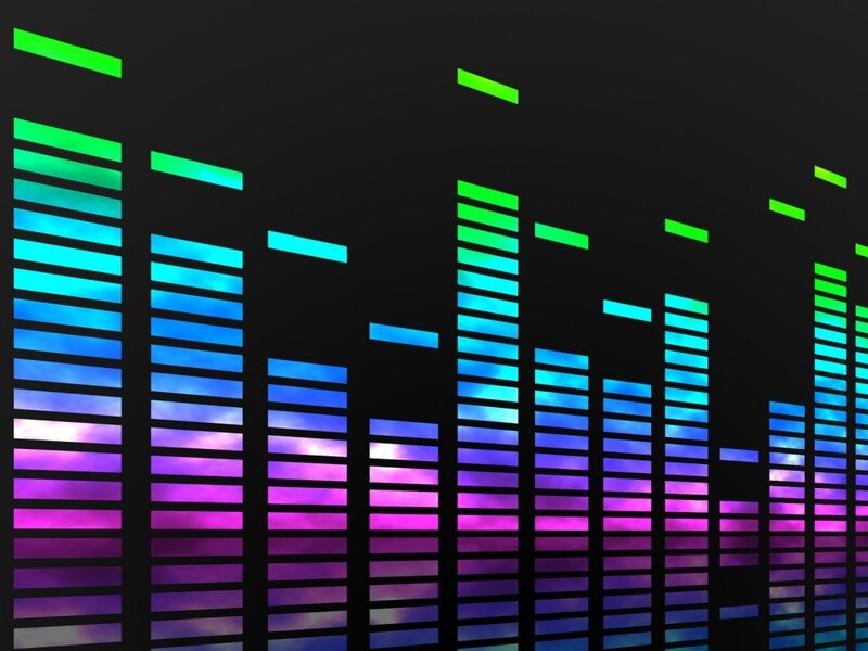 Colorful Audio Equalizer — Green, Dynamic
