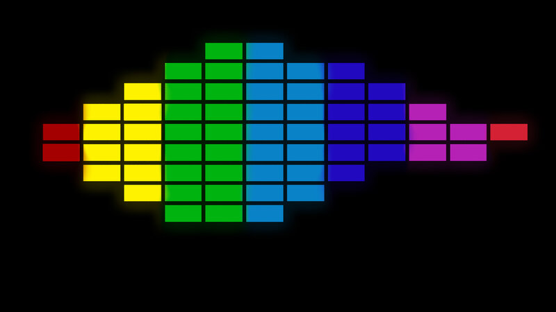 Colorful Audio Equalizer — Red, Dynamic