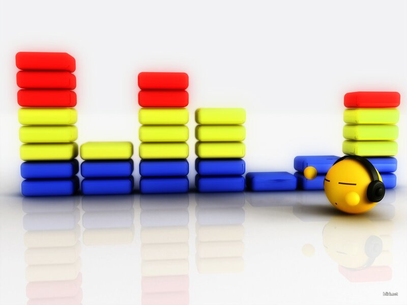 Colorful audio equalizer with character