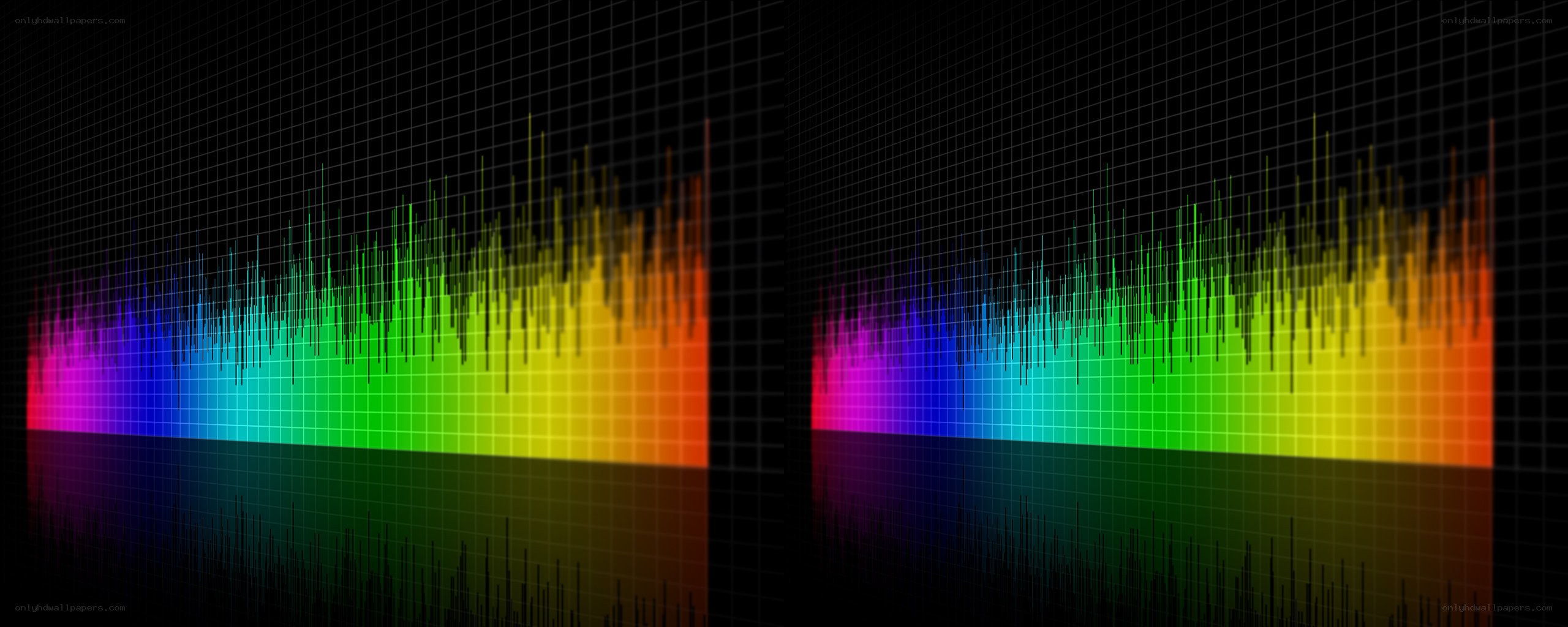 Colorful audio spectrum display
