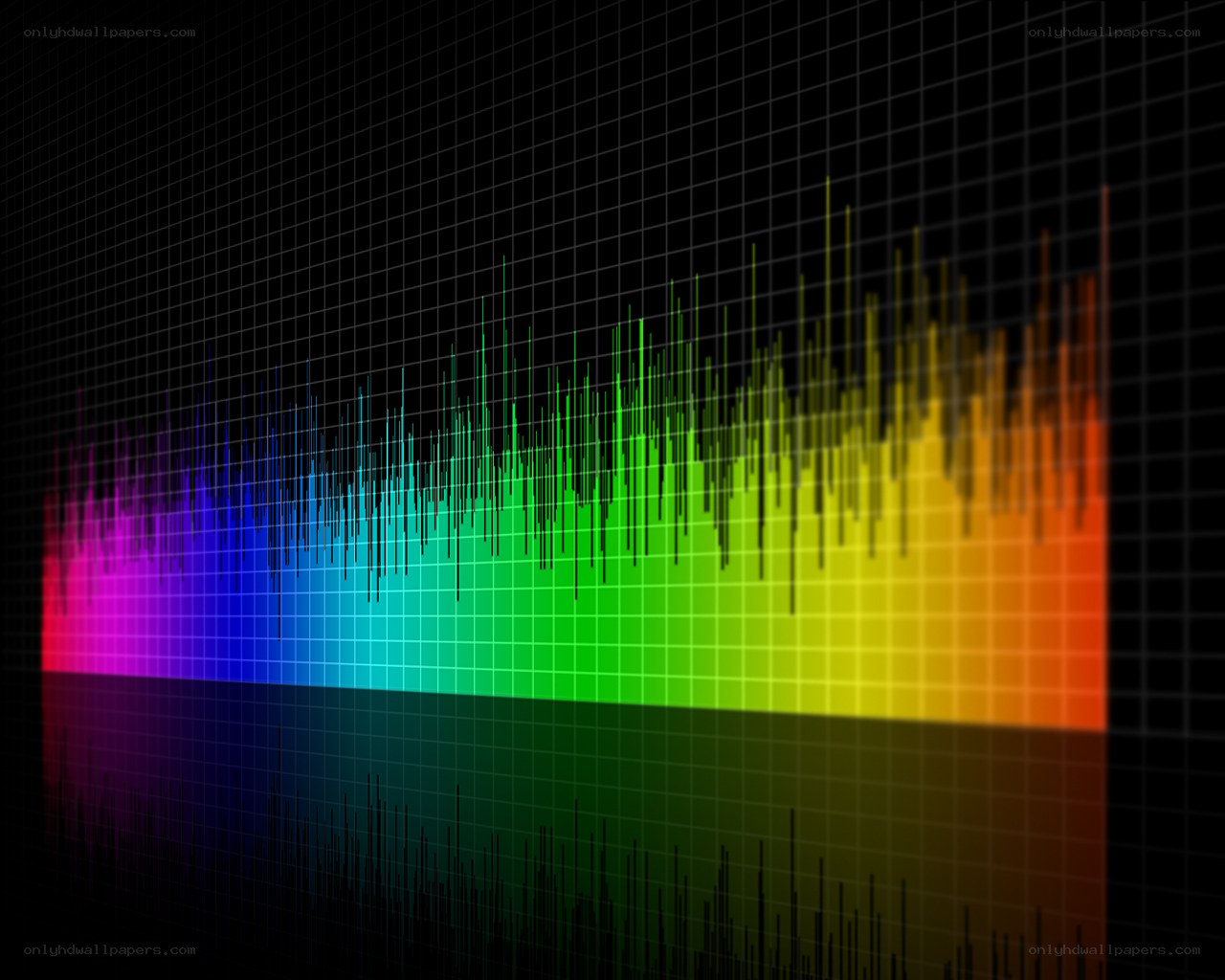 colorful audio spectrum visualization