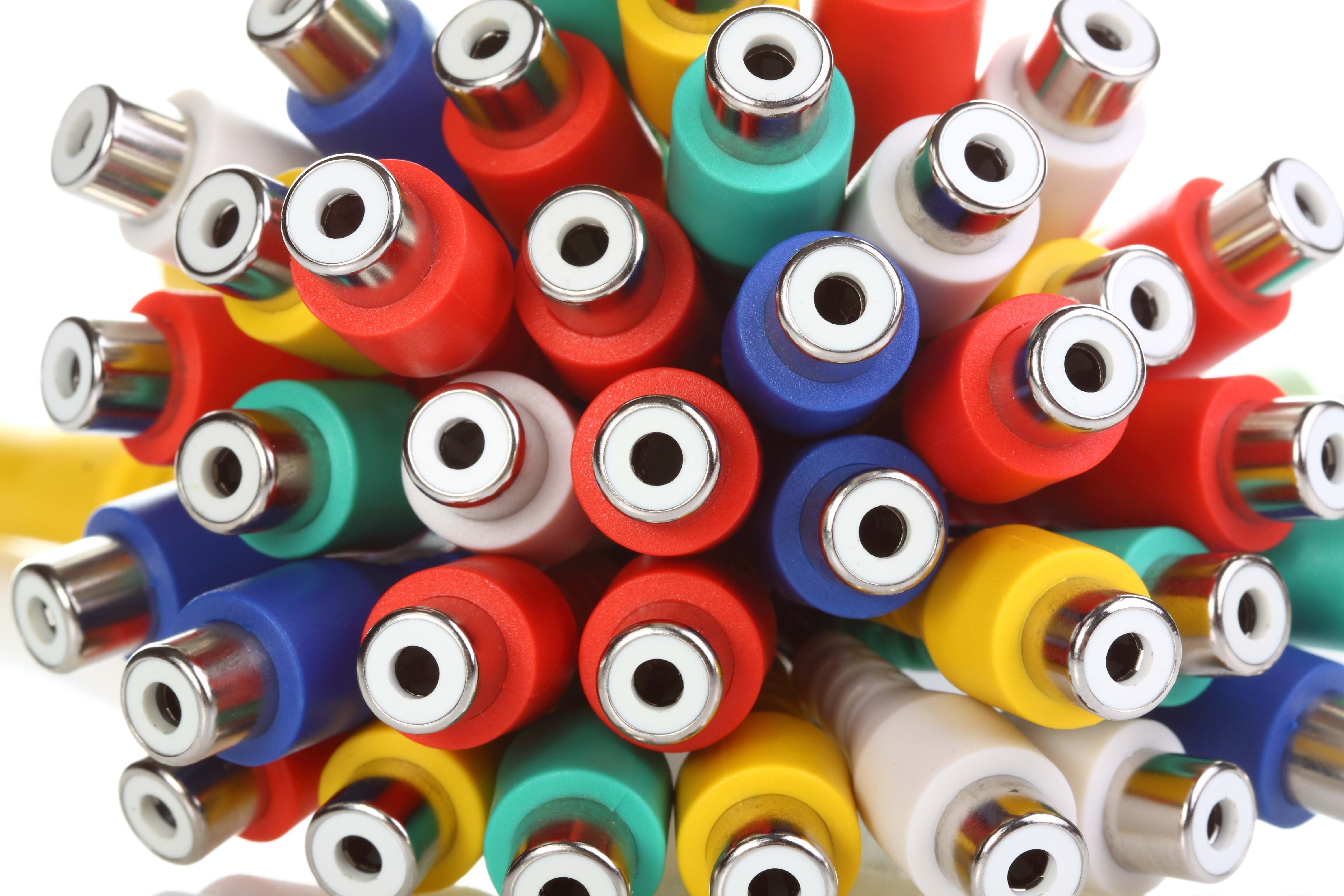 Colorful audio/video connectors