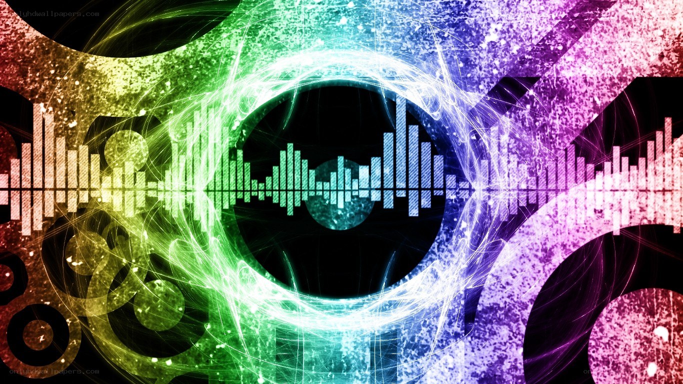 colorful audio wave abstract