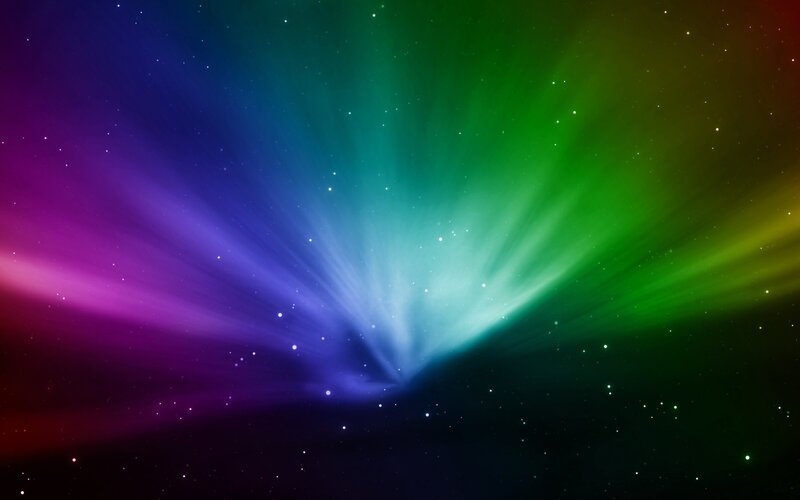 colorful aurora in space
