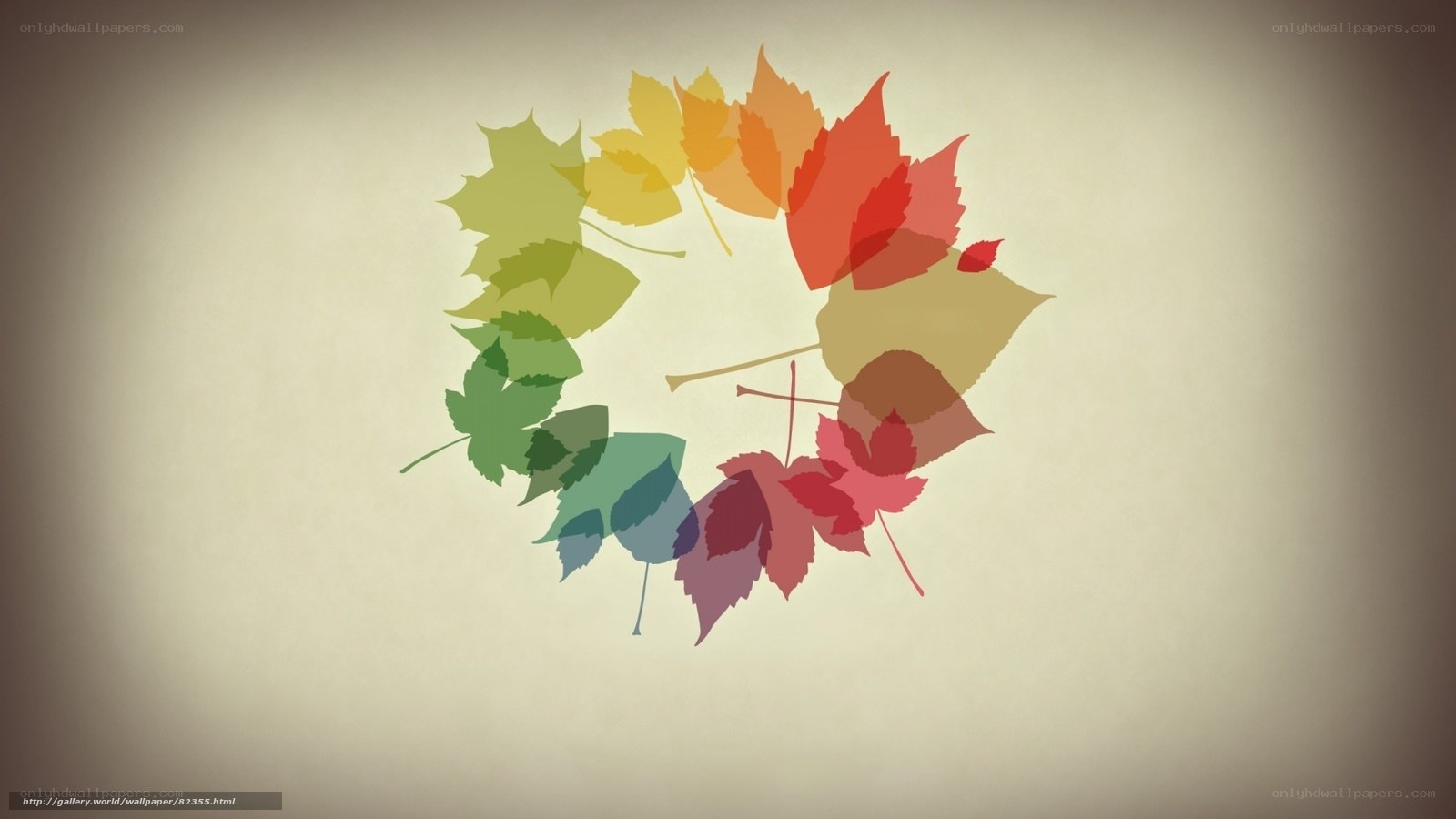 colorful autumn leaf wreath