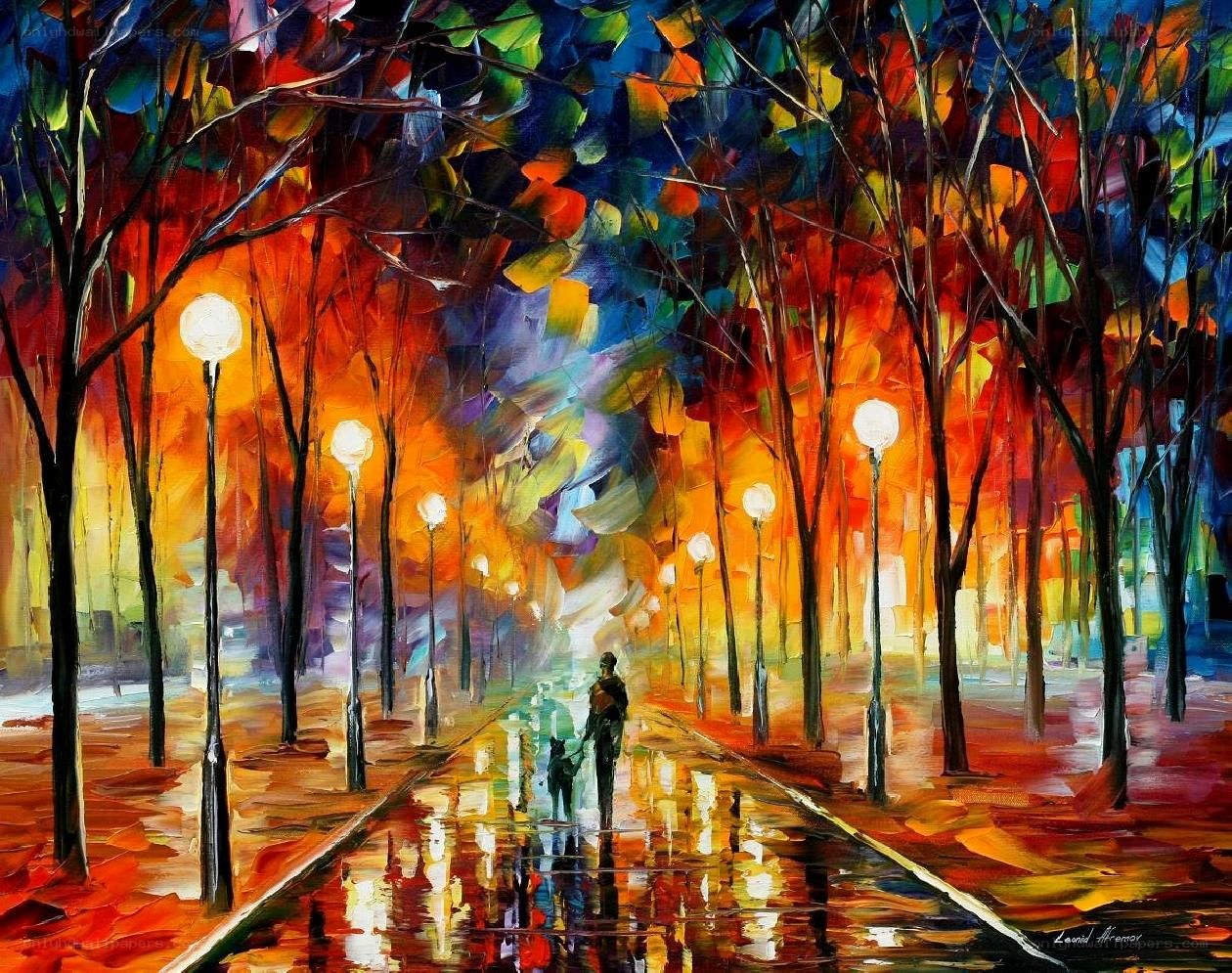 Colorful autumn walk