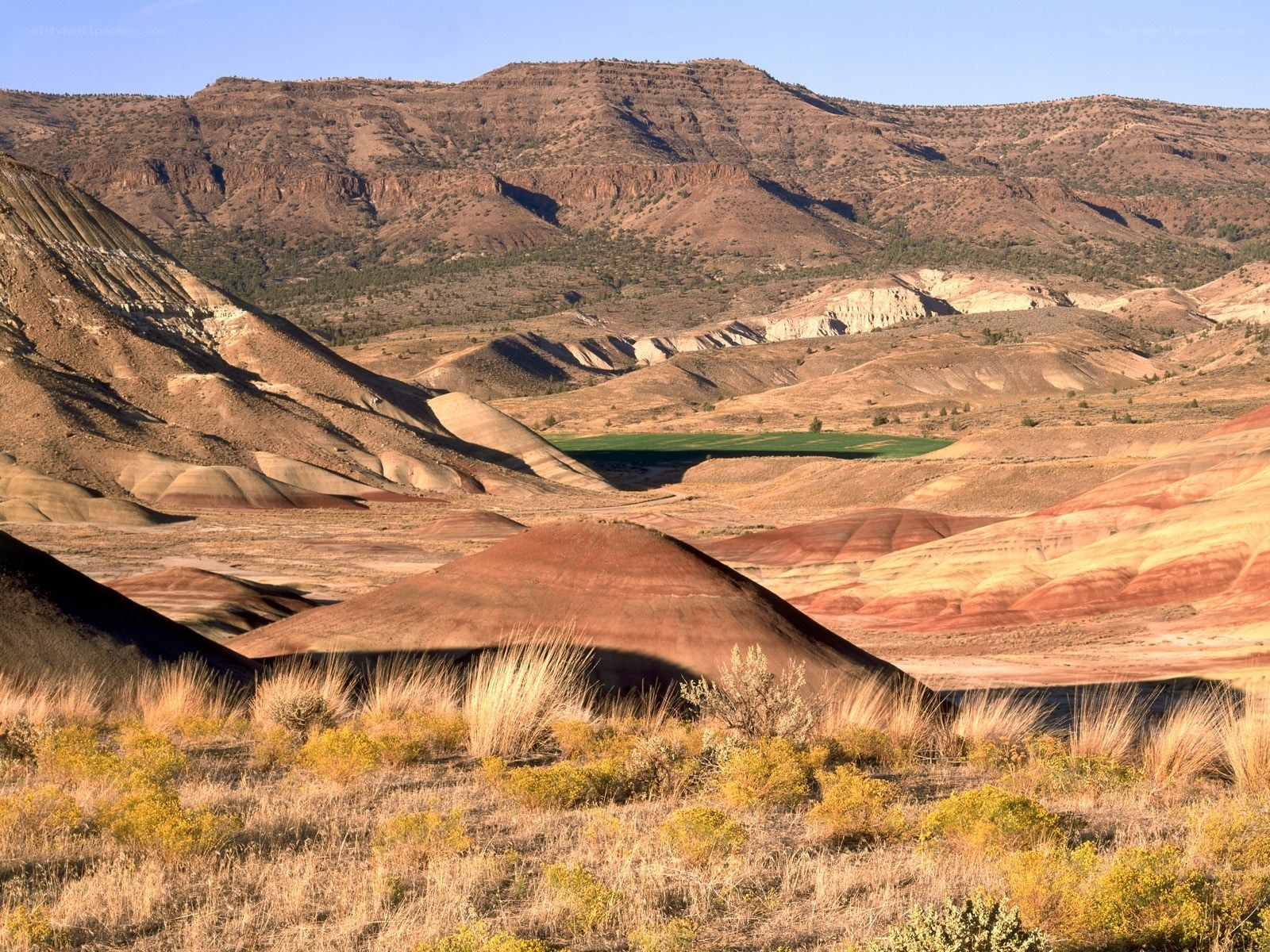 colorful badlands landscape