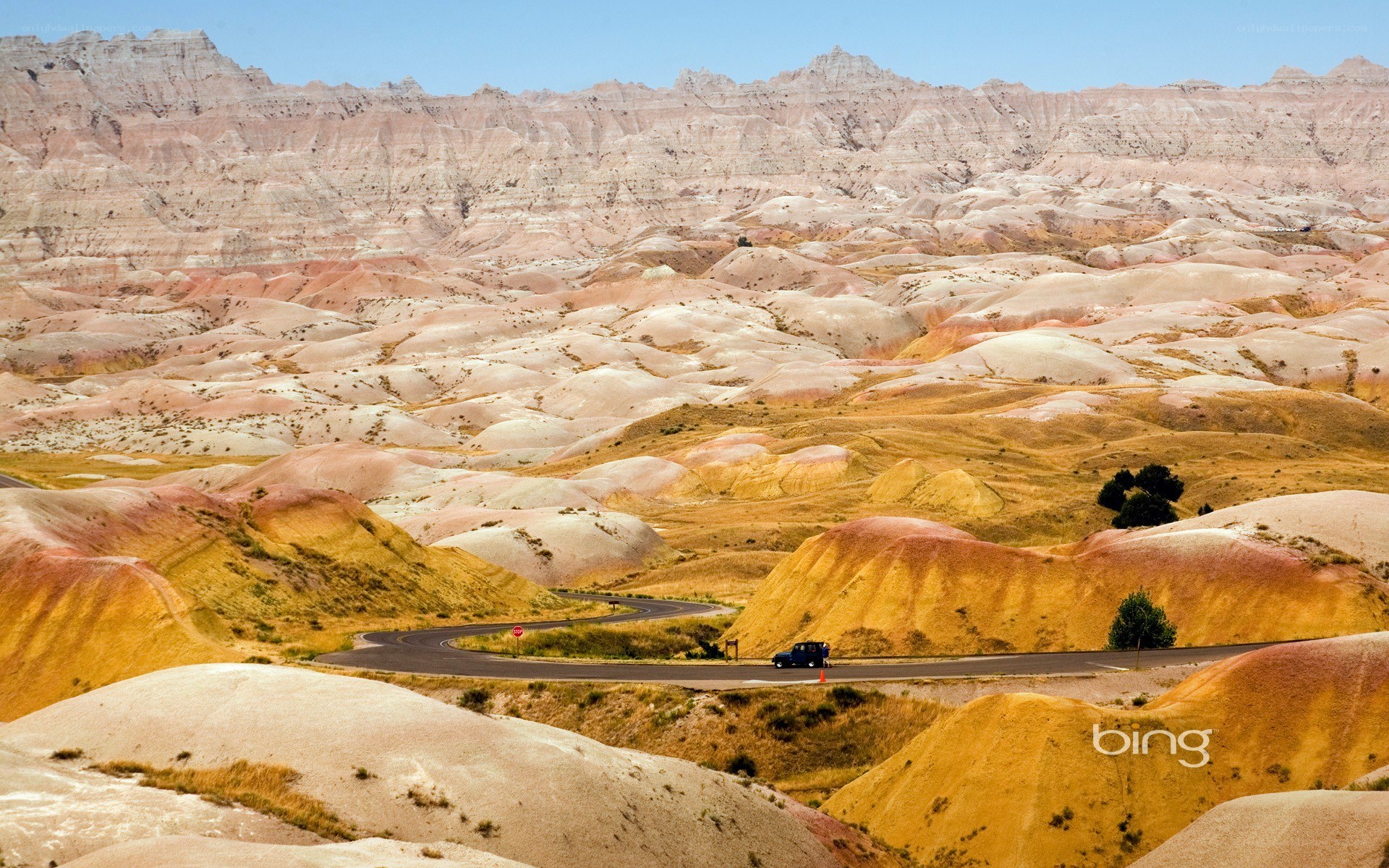 colorful badlands landscape
