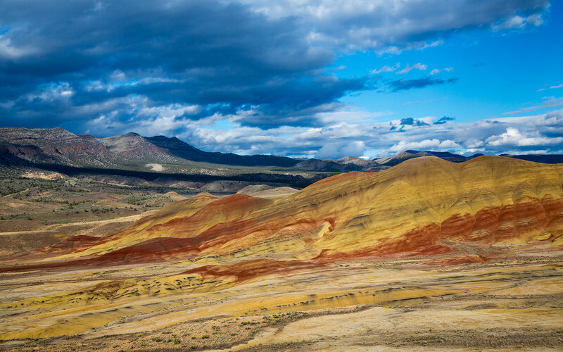 Colorful Badlands Landscape — Blue