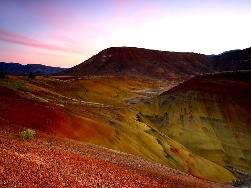 Colorful Badlands Landscape — Red