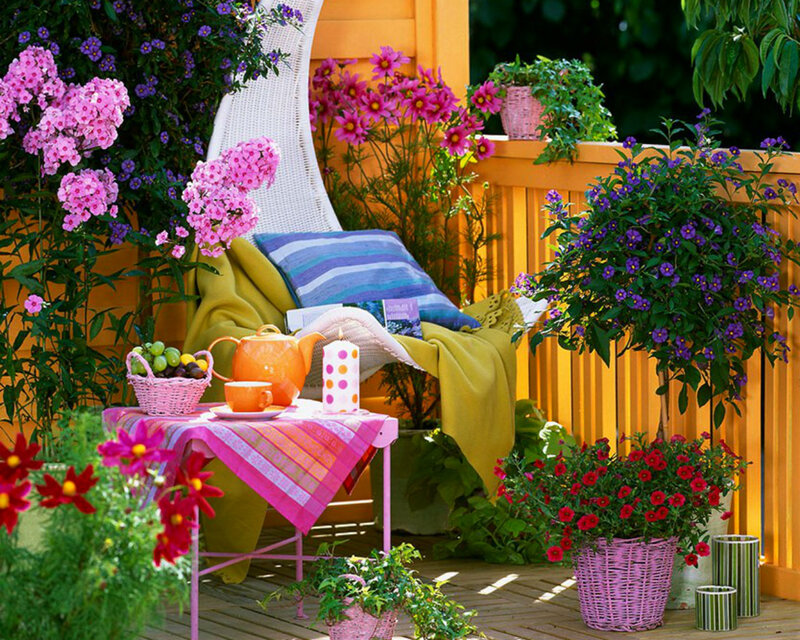Colorful Balcony Garden