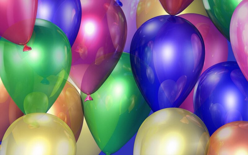 Colorful balloons at a celebration