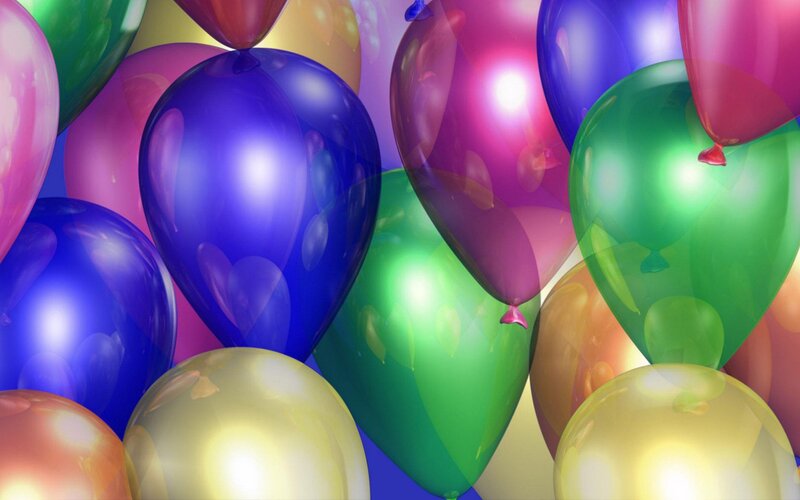 Colorful balloons at a celebration