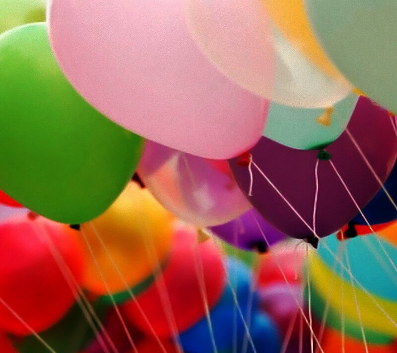 Colorful Balloons Cluster — Pink