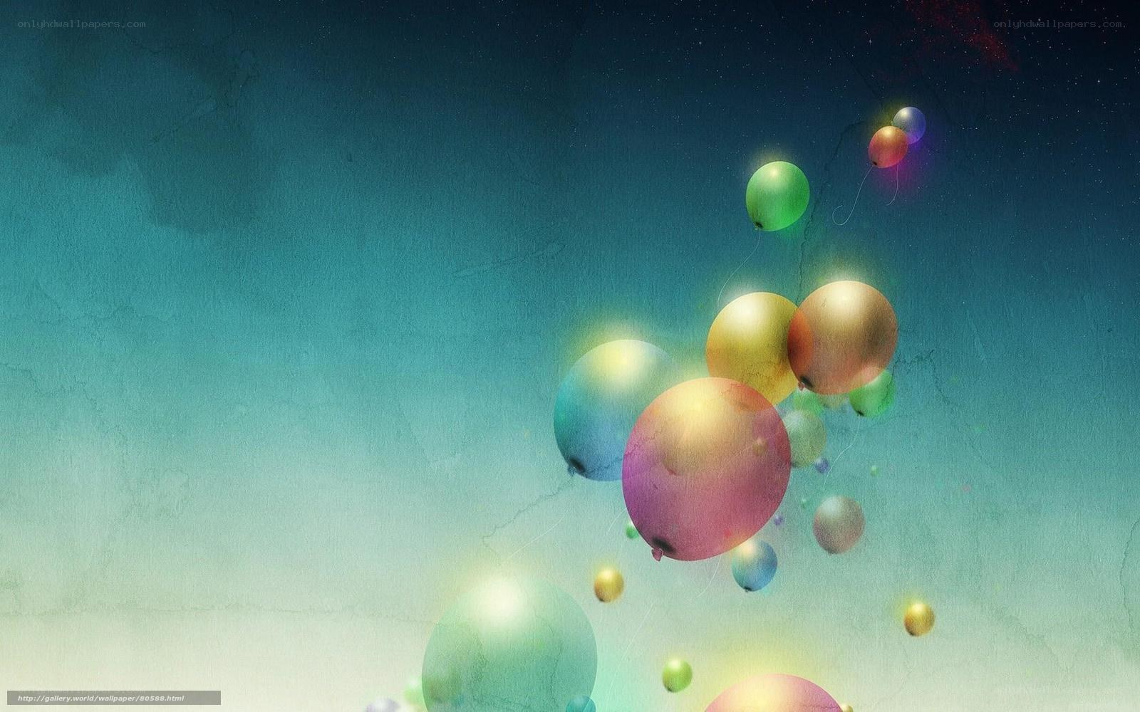 Colorful balloons floating