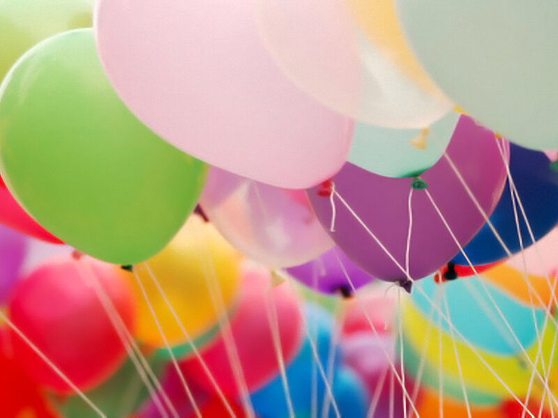 Colorful Balloons — Green, Festive, Photograph