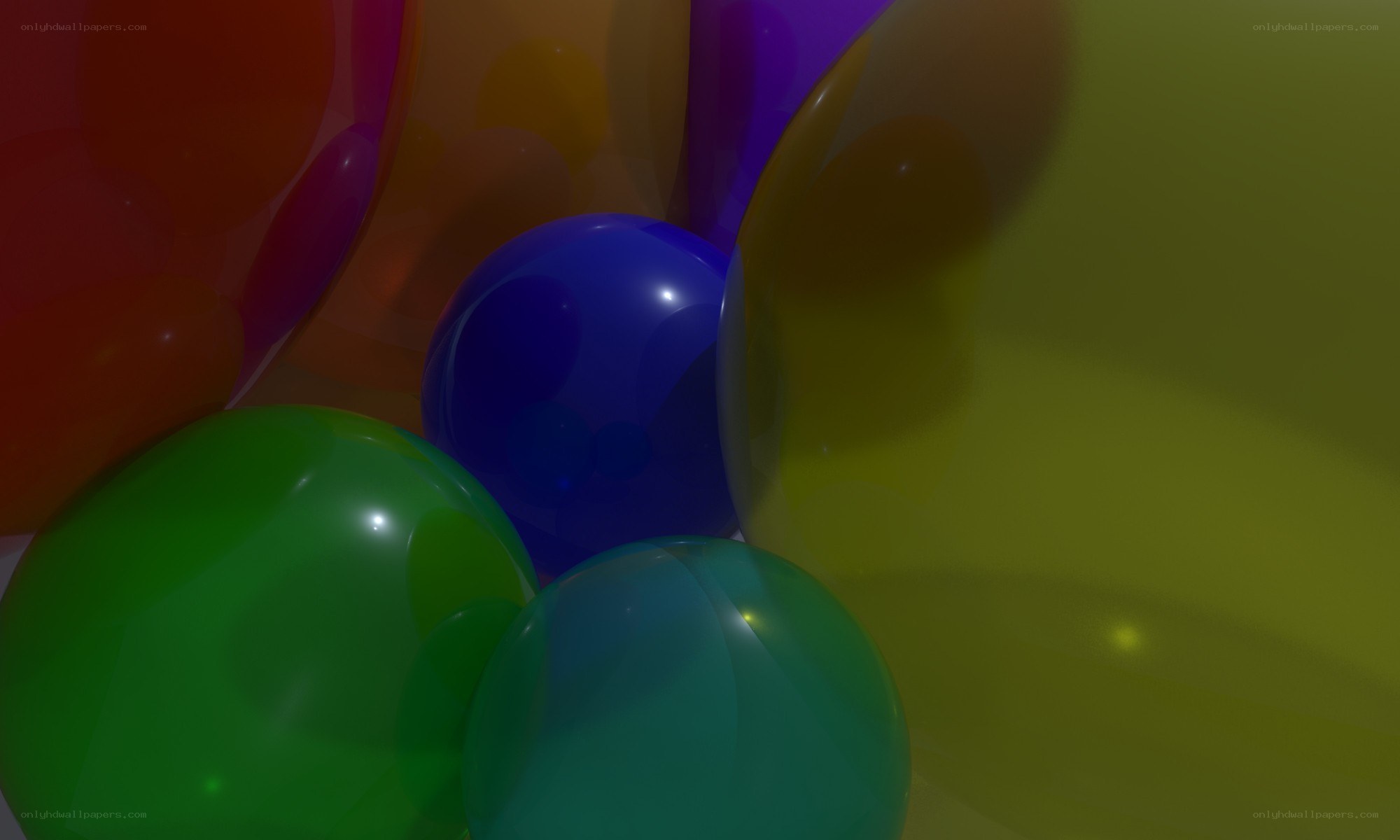 Colorful balloons in a cluster