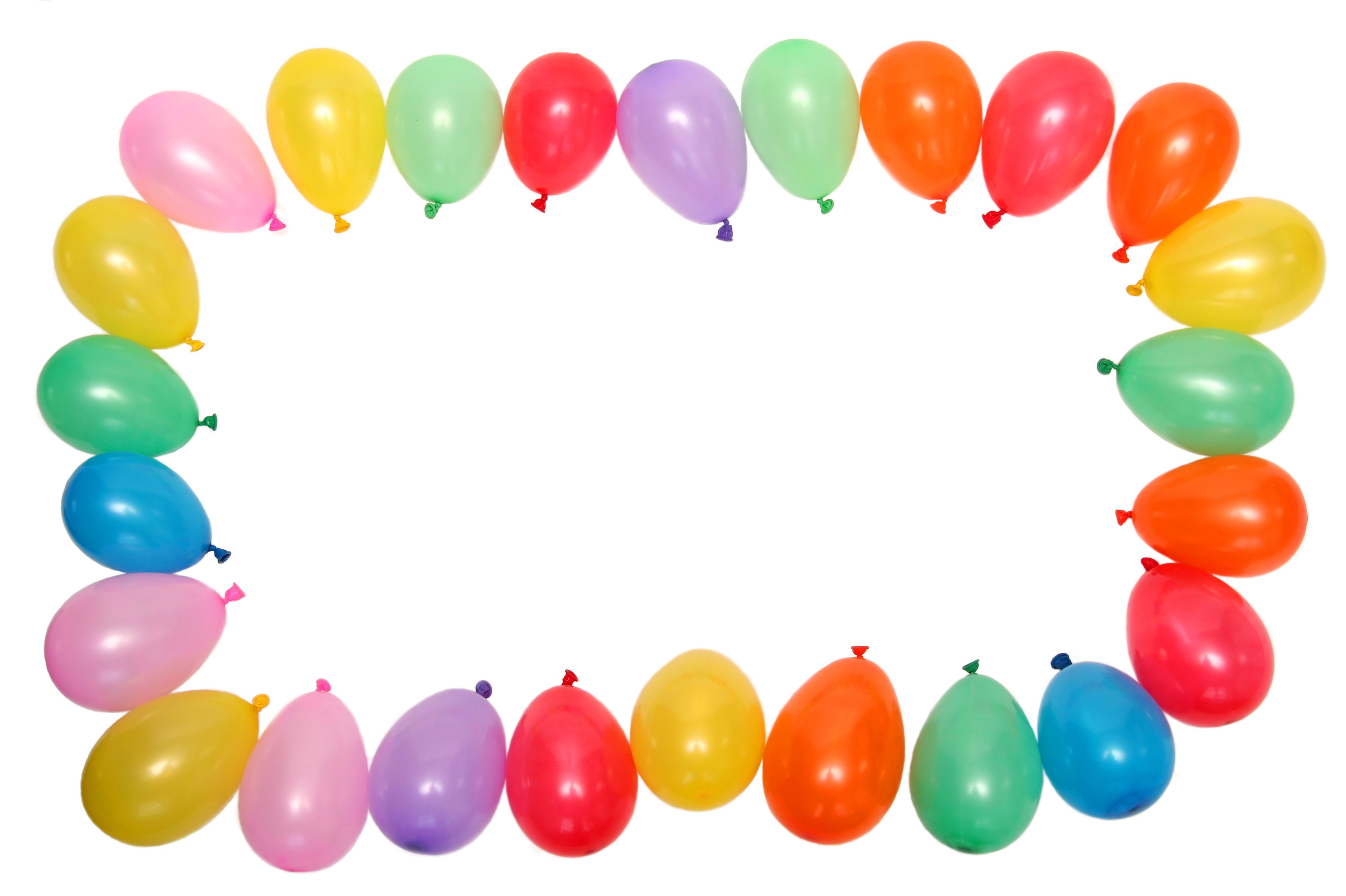 colorful balloons in frame
