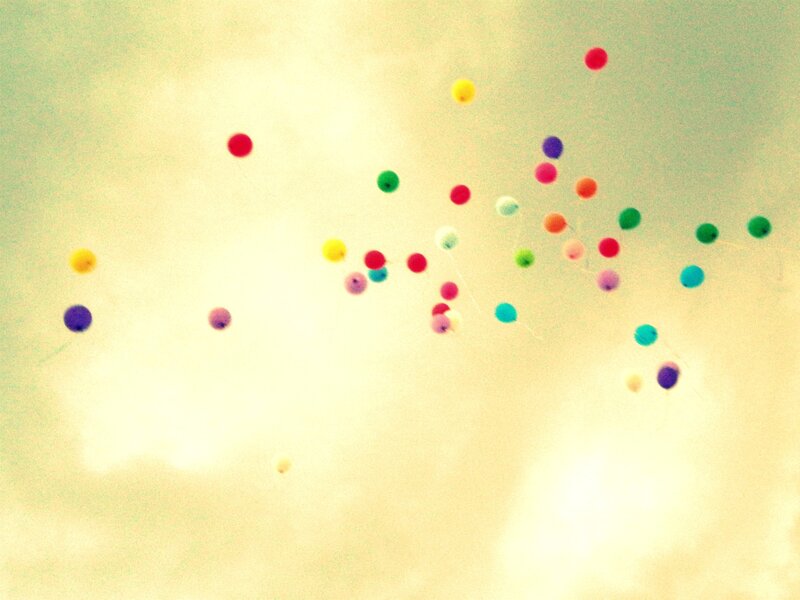 Colorful balloons in the sky
