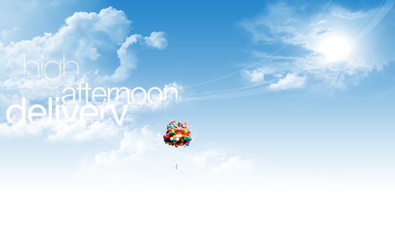 colorful balloons in the sky