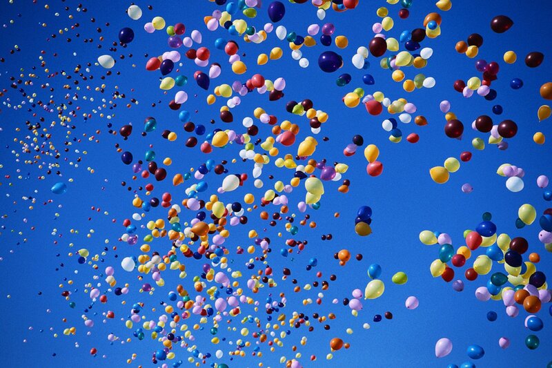 Colorful balloons in the sky