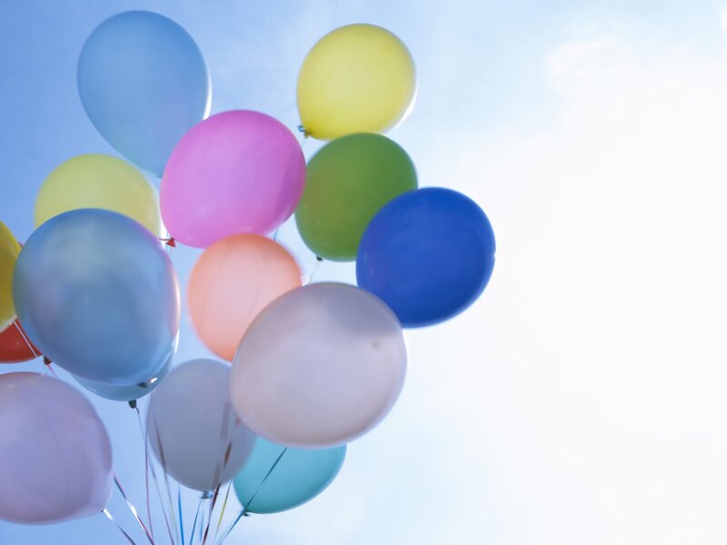 Colorful balloons in the sky