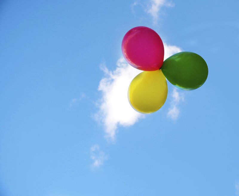 Colorful balloons in the sky