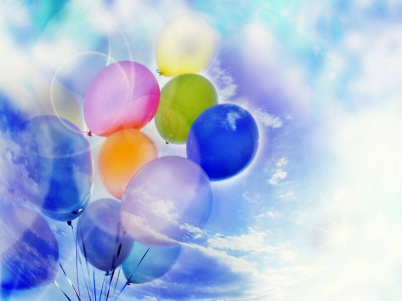 Colorful balloons in the sky