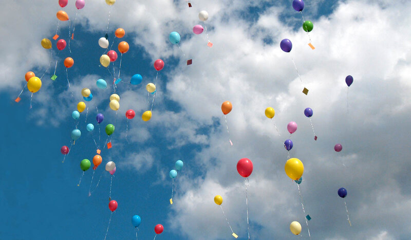 Colorful balloons in the sky