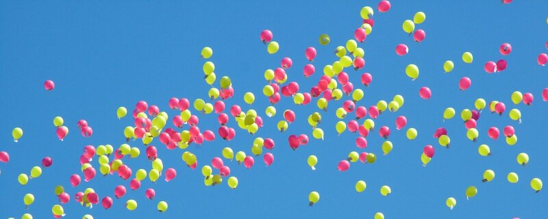 Colorful balloons in the sky