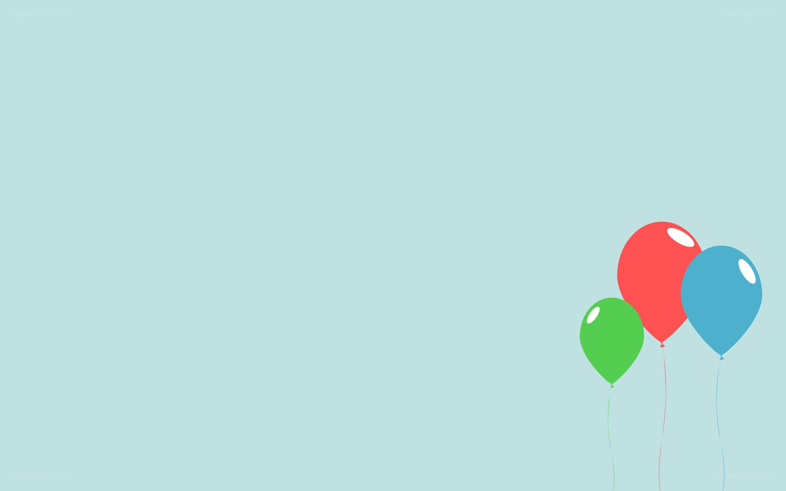 colorful balloons on blue background