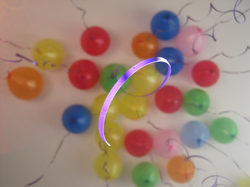 Colorful Balloons on Floor