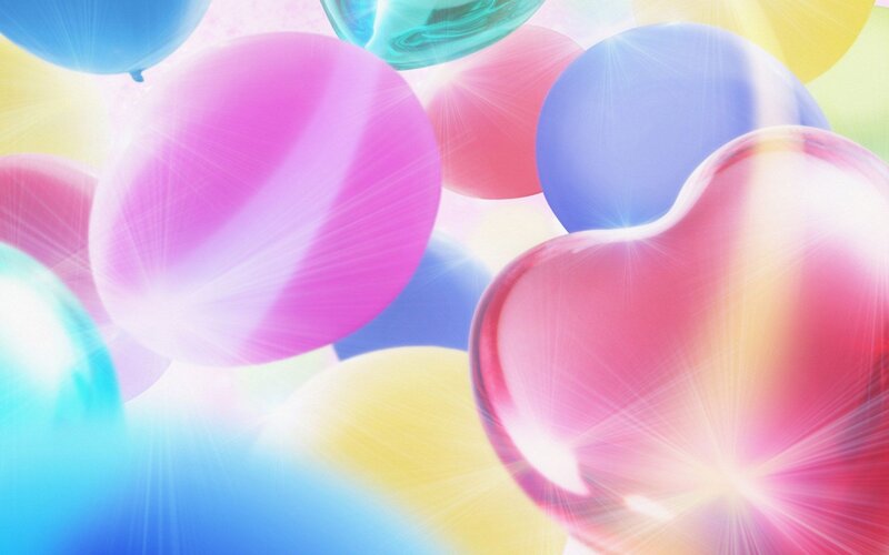Colorful Balloons — Pink, Cheerful