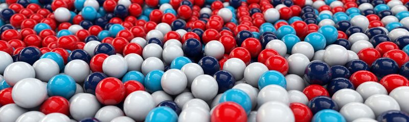 Colorful Balls in a Pile — Red