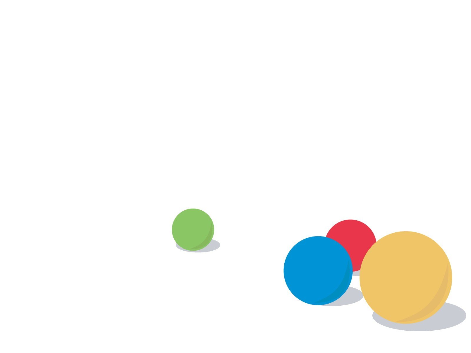 colorful balls on white