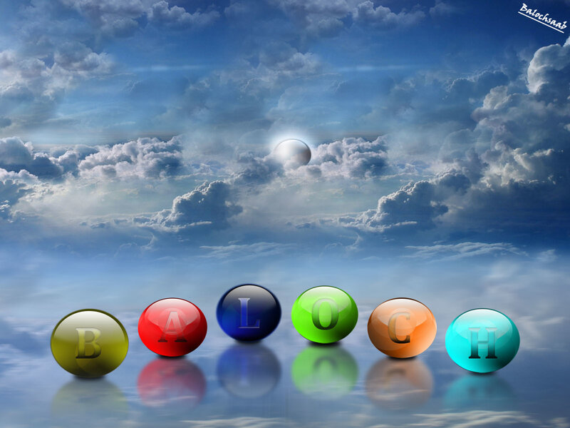 Colorful balls spelling Balochsan