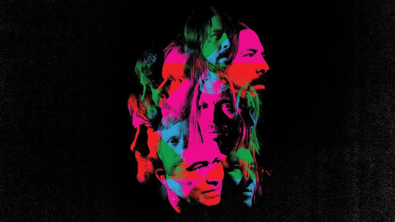 colorful band portrait collage