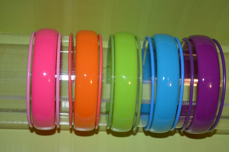 Colorful Bangles on Display