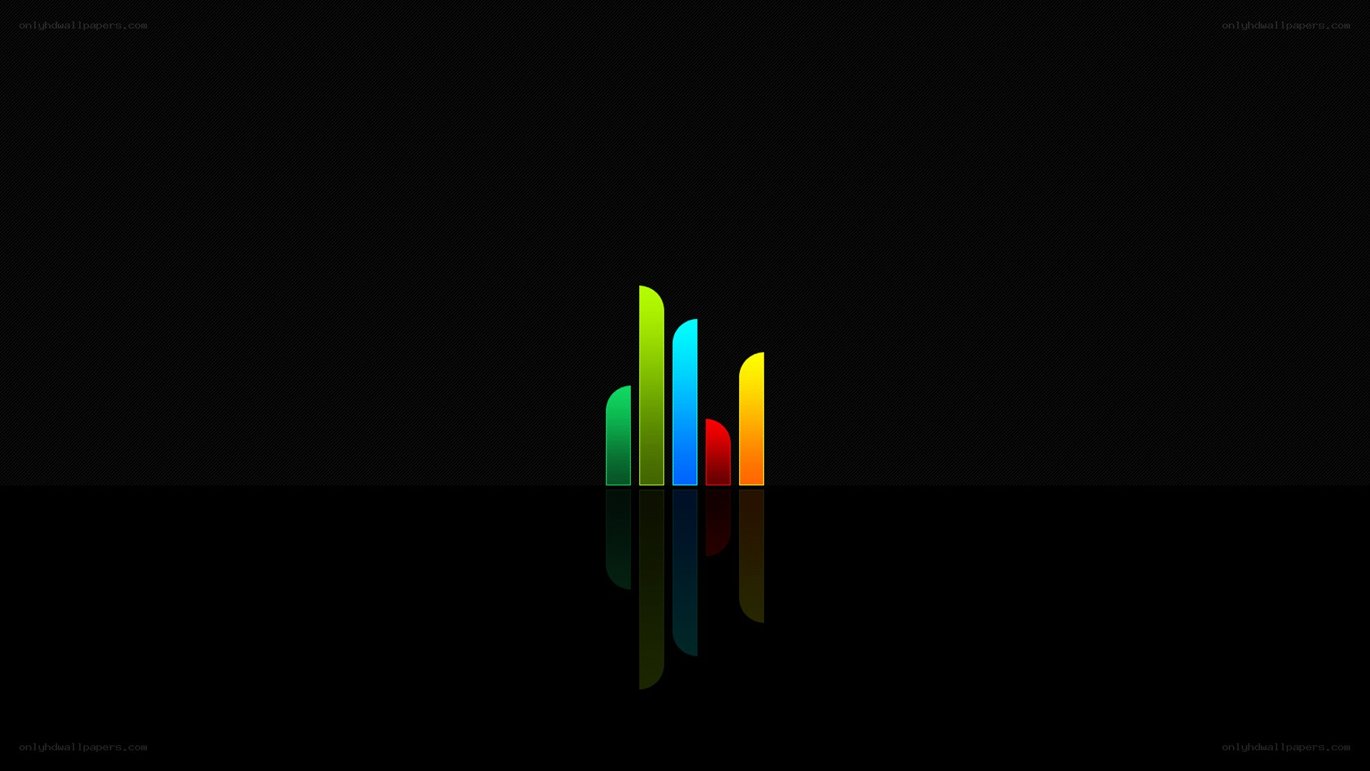 colorful bar graph on black