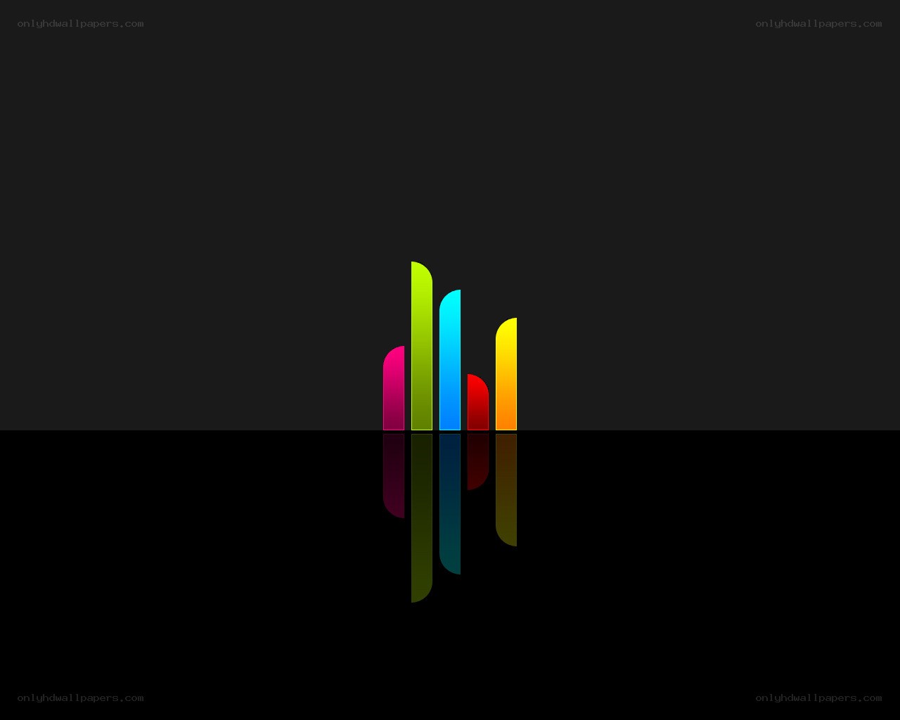 colorful bar graph on black