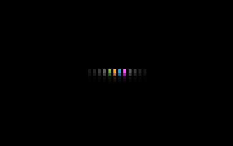 Colorful Bars on Black — Calm