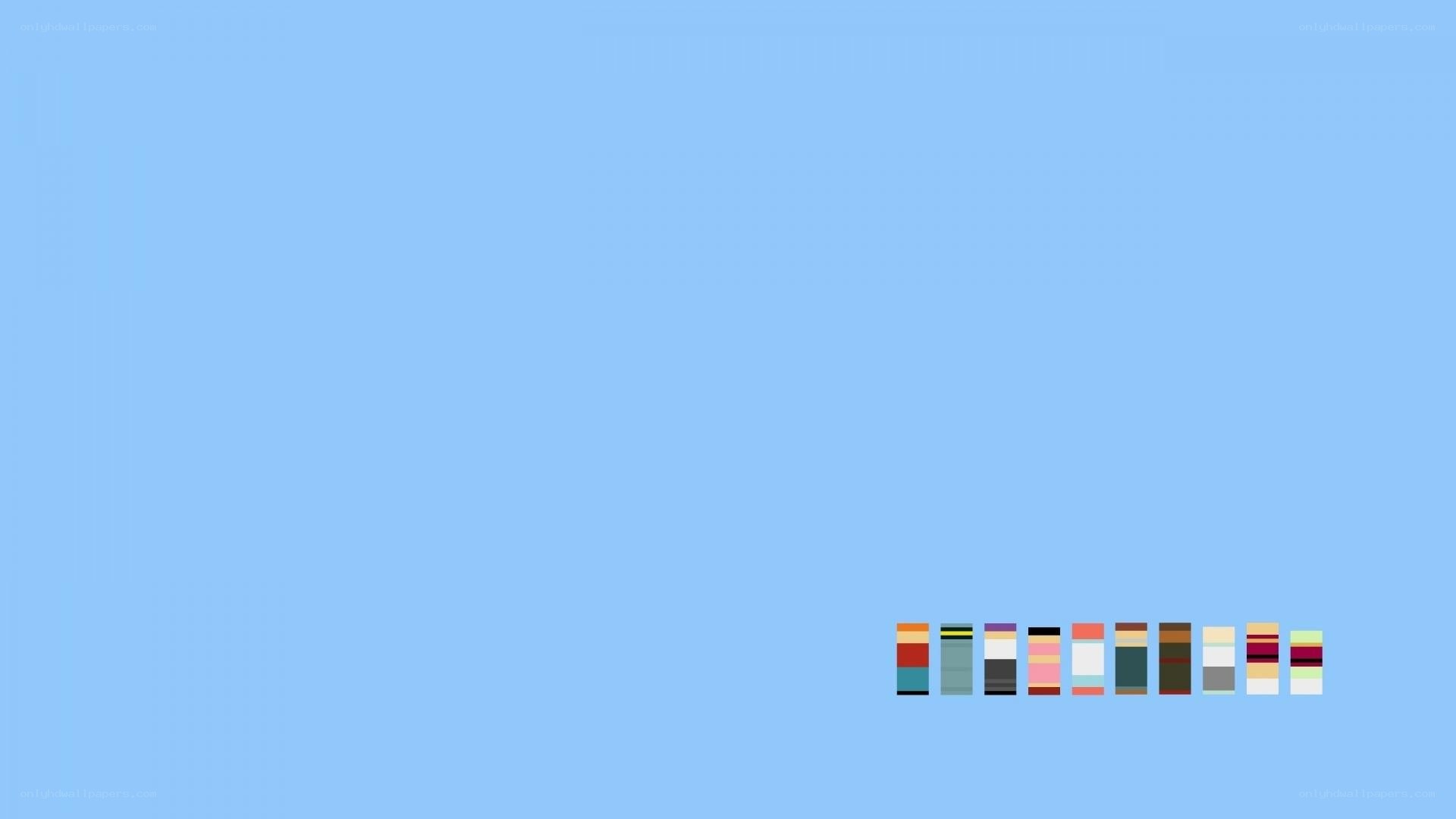 colorful bars on blue background