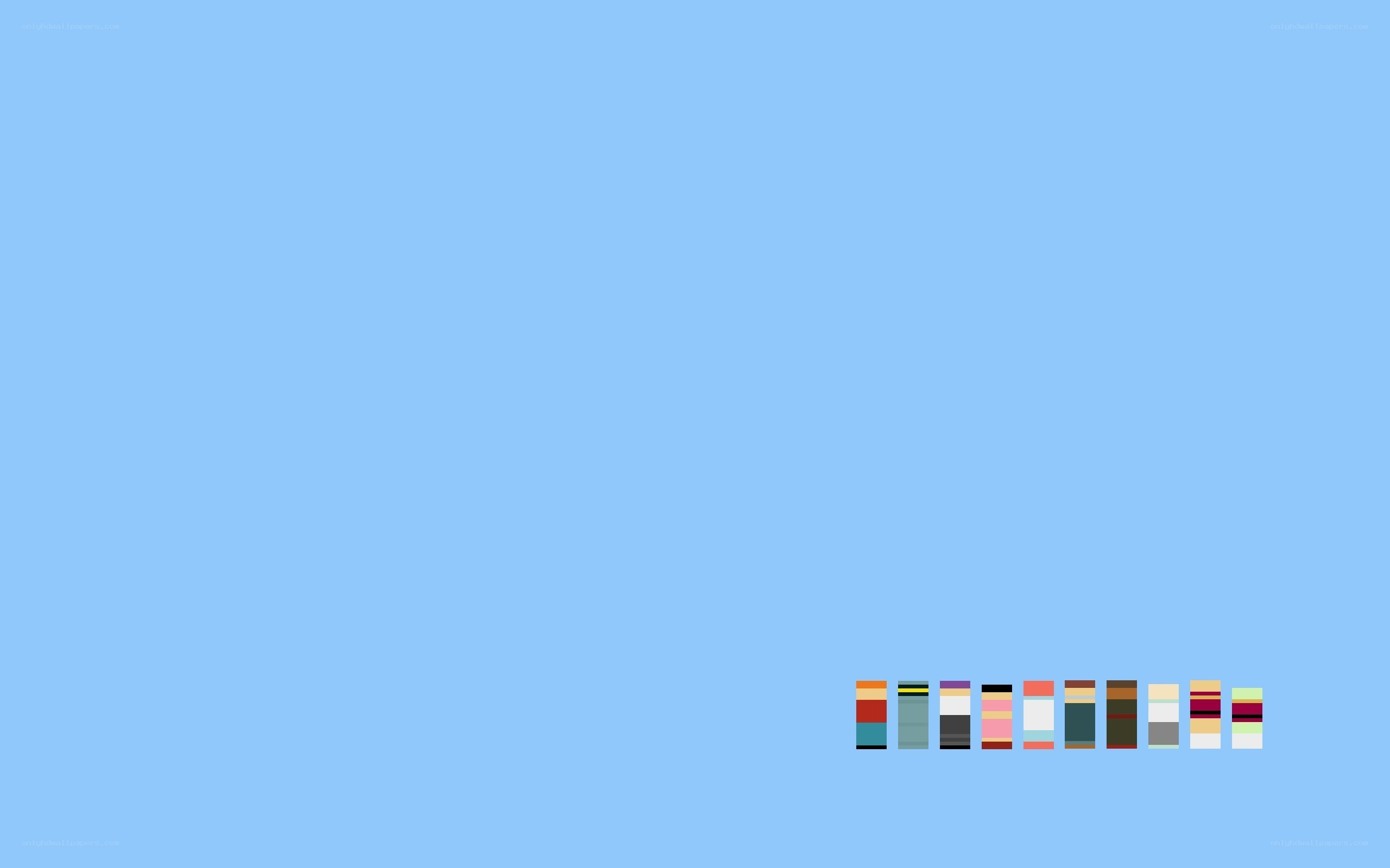 colorful bars on blue background
