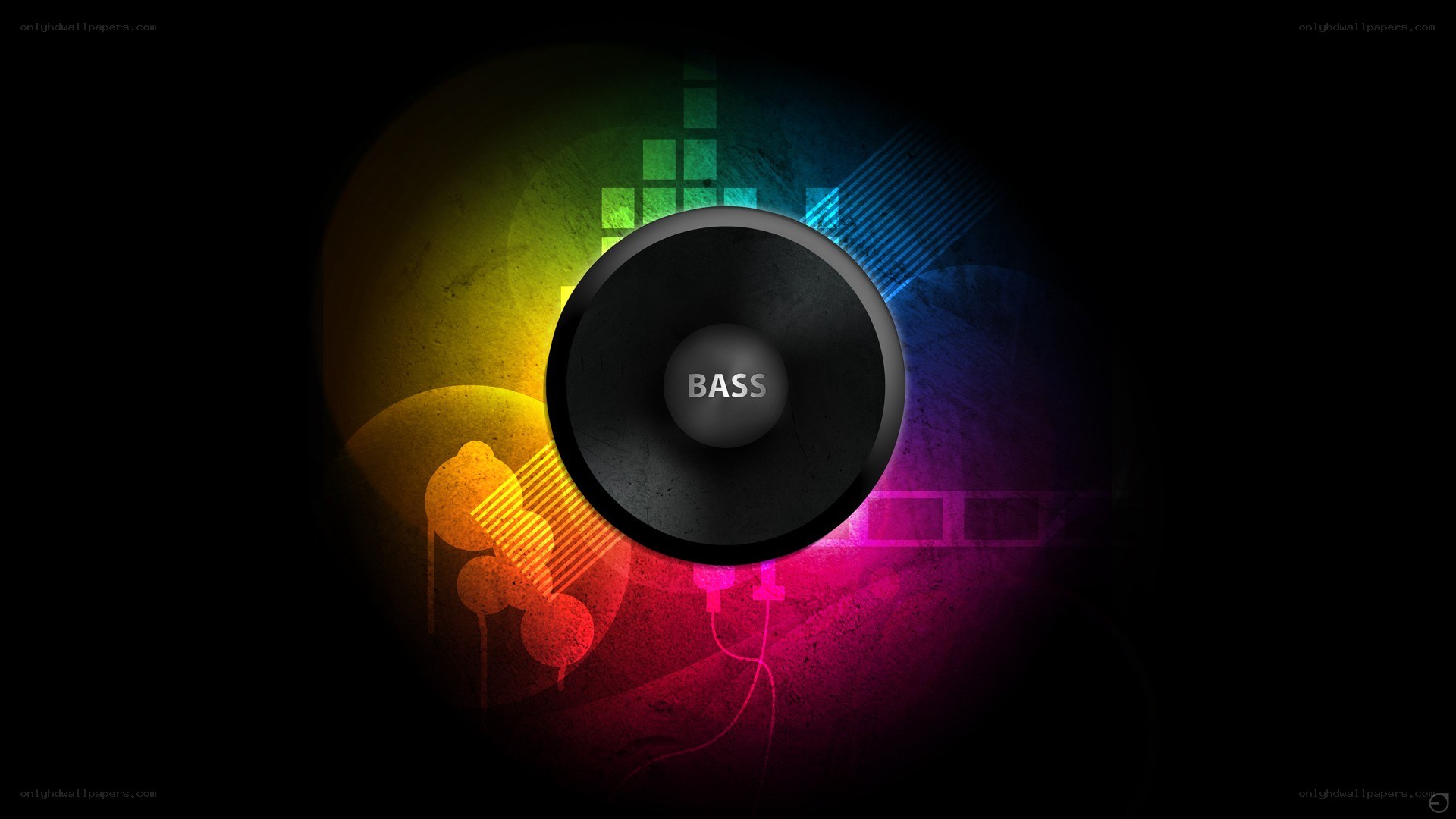 colorful bass speaker design