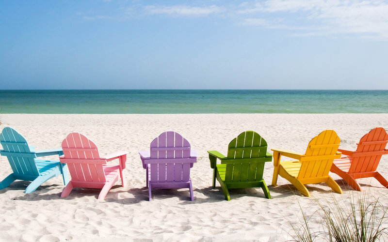 Colorful Beach Chairs — Blue