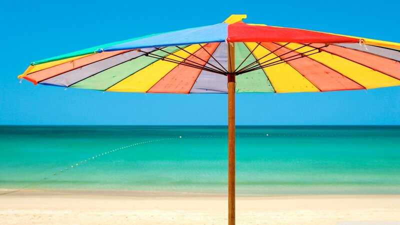 Colorful Beach Umbrella — Blue