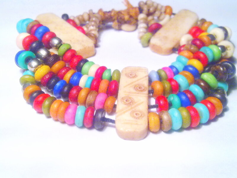 colorful beaded necklace
